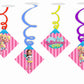 Beans Cafe Ceiling Hanging Swirls Decorations Cutout Festive Party Supplies (Pack of 6 swirls and cutout)