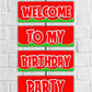WaterMelon Theme Birthday Welcome Board Welcome to My Birthday Party Board for Door Party Hall Entrance Decoration Party Item for Indoor and Outdoor 2.3 feet