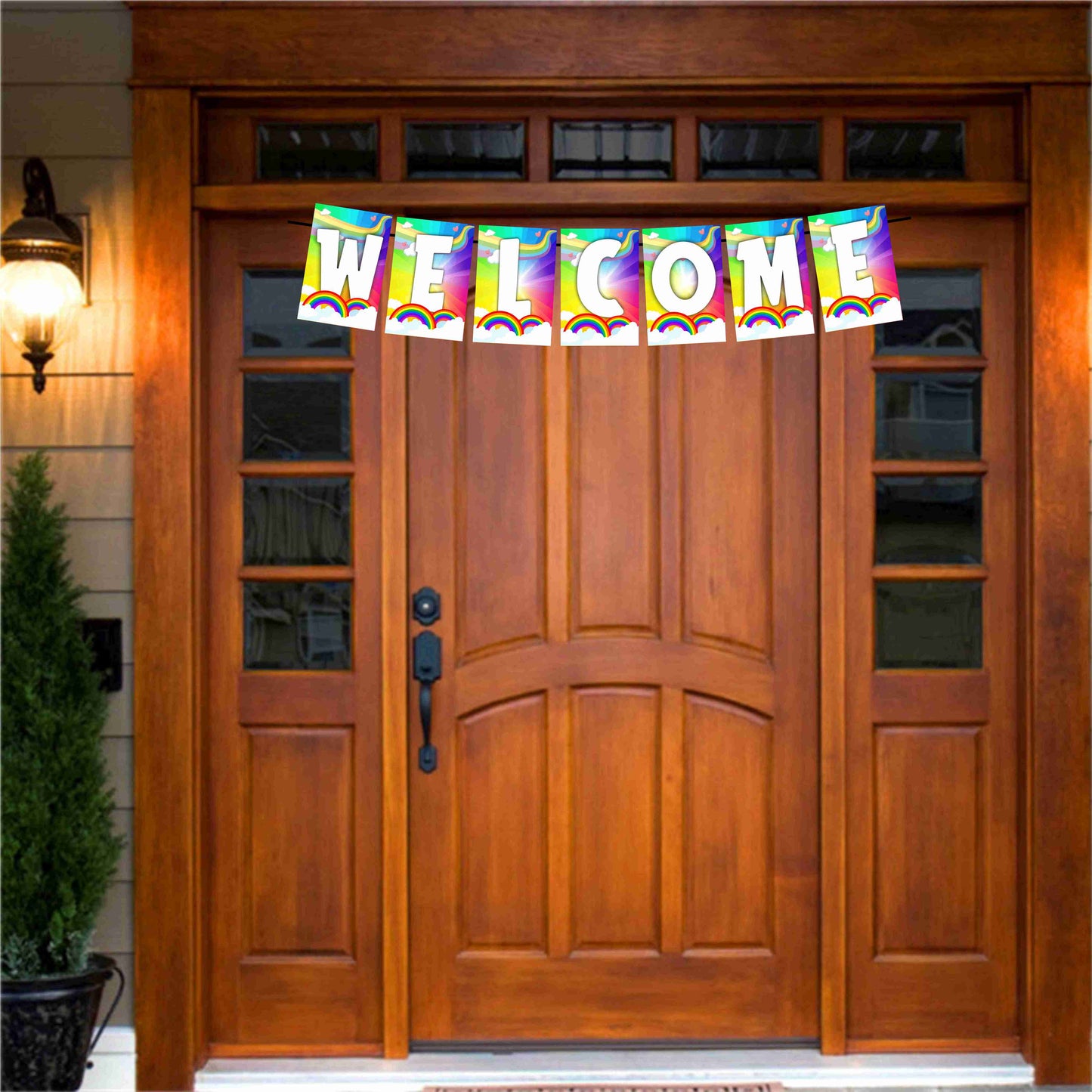 Rainbow Welcome Banner for Party Entrance Home Welcoming Birthday Decoration Party Item
