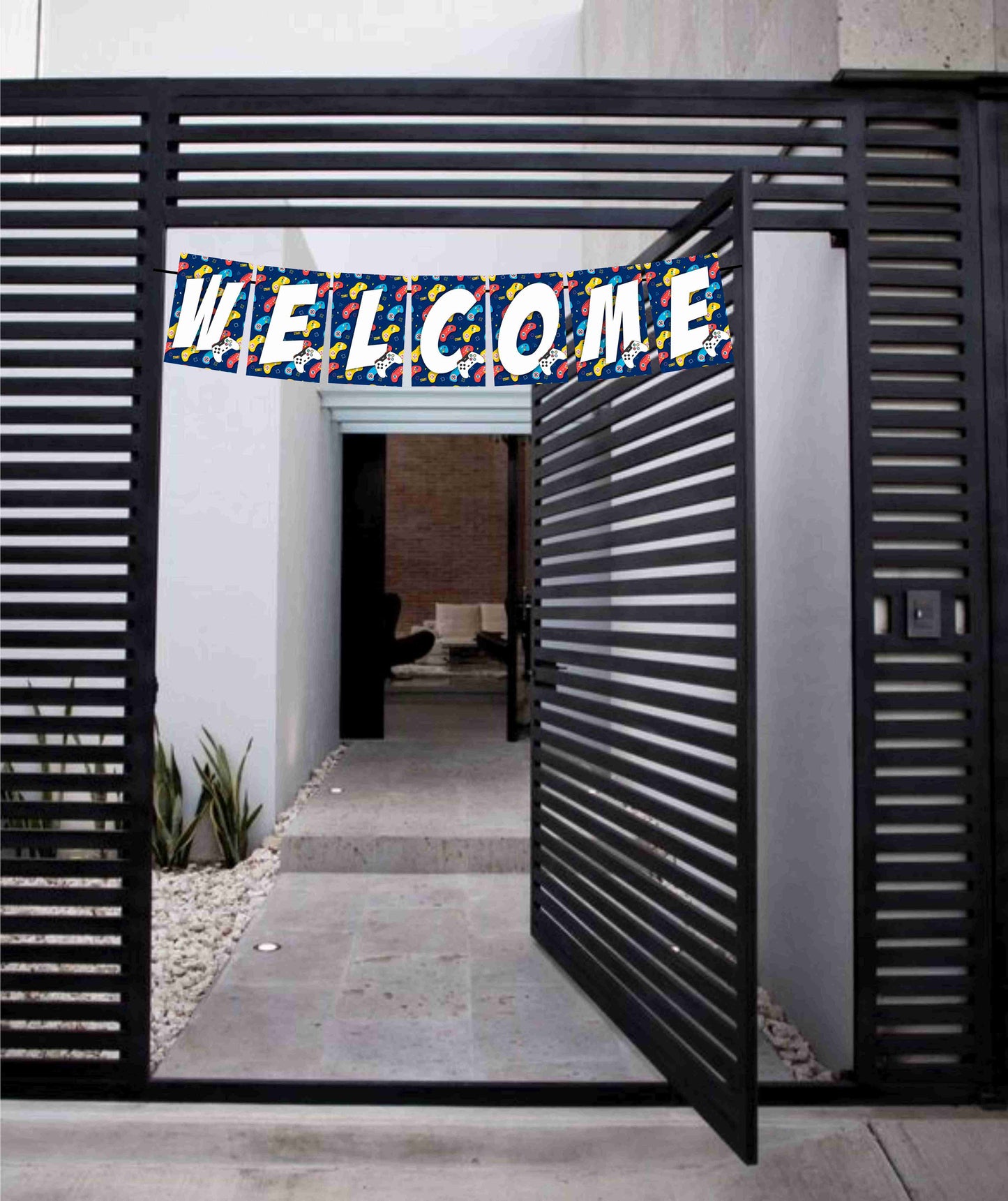 Video Game Welcome Banner for Party Entrance Home Welcoming Birthday Decoration Party Item