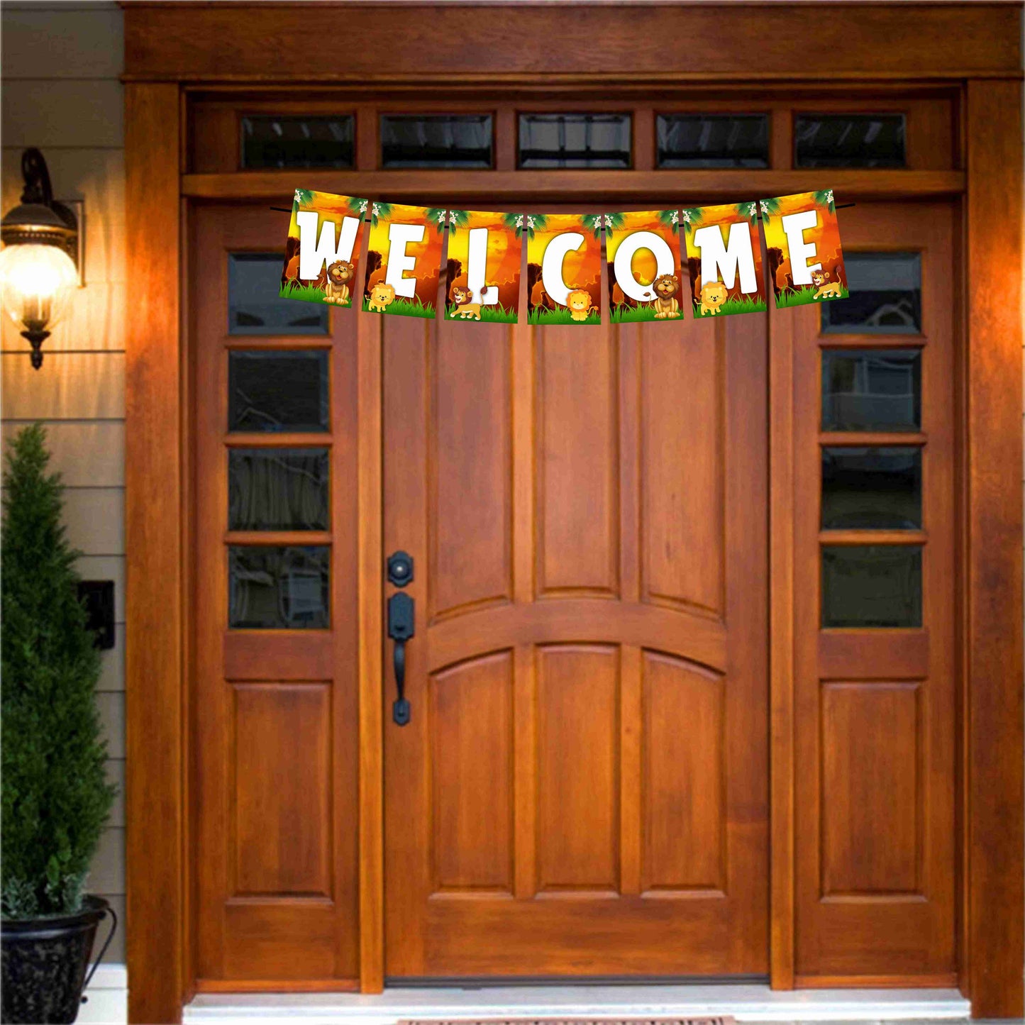 Lion Welcome Banner for Party Entrance Home Welcoming Birthday Decoration Party Item