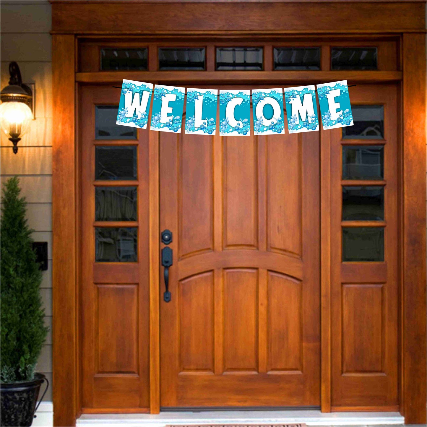 Bubbles Welcome Banner for Party Entrance Home Welcoming Birthday Decoration Party Item