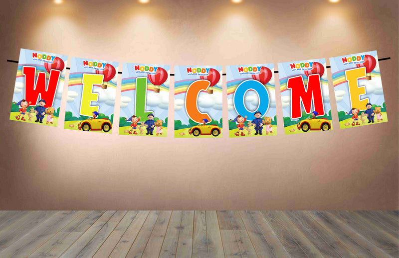 Noddy Welcome Banner for Party Entrance Home Welcoming Birthday Decoration Party Item