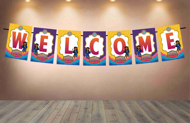Mira Detective Welcome Banner for Party Entrance Home Welcoming Birthday Decoration Party Item