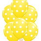 Yellow Polka Dot 12 inches Balloon Pack of 10 for birthday decoration, Anniversary Weddings Engagement, Baby Shower, New Year decoration, Theme Party balloons
