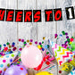 Cheers to 14 Birthday Banner for Photo Shoot Backdrop and Theme Party