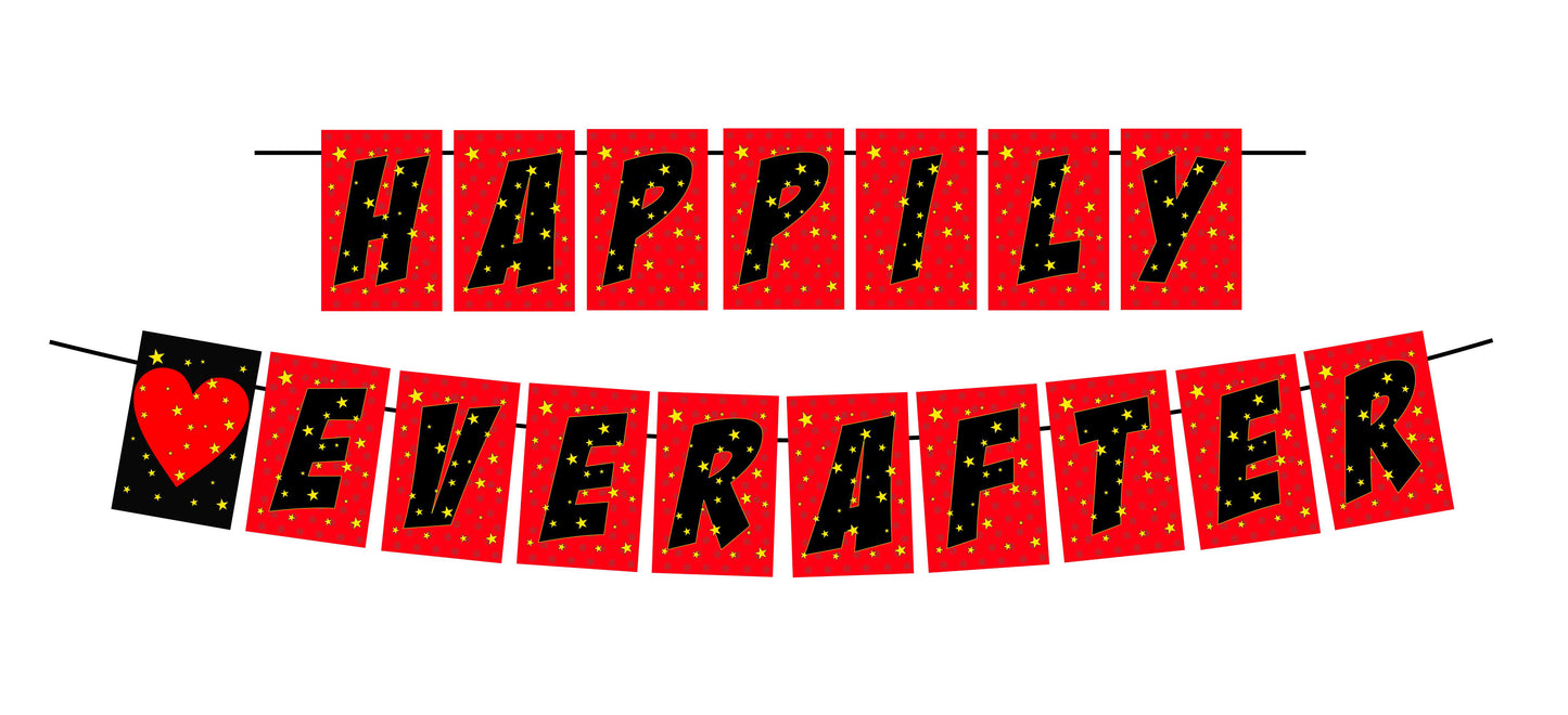 Happily Every After Banner Decoration Hanging and Banner for Photo Shoot Backdrop and Theme Party