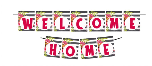 Welcome Home Decoration Hanging and Banner for Photo Shoot Backdrop and Theme Party