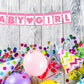 Baby Girl Banner Decoration Hanging and Banner for Photo Shoot Backdrop and Theme Party