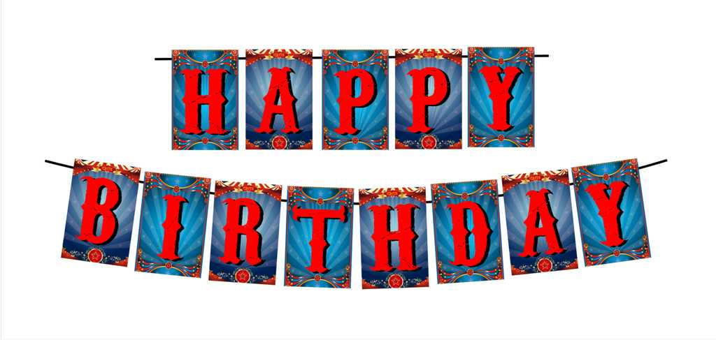 Circus Theme Happy Birthday Decoration Hanging and Banner for Photo Shoot Backdrop and Theme Party