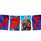 Superhero Theme I Am Two 2nd Birthday Banner for Photo Shoot Backdrop and Theme Party