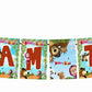 Masha Bear Theme I Am Two 2nd Birthday Banner for Photo Shoot Backdrop and Theme Party