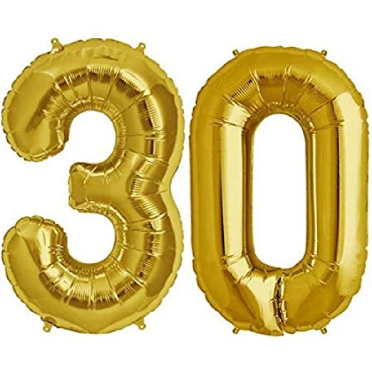Number 30 Gold Foil Balloon 16 Inches
