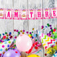 Princess Theme I Am Three 3rd Birthday Banner for Photo Shoot Backdrop and Theme Party