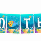 Ocean Underwater I Am Three 3rd Birthday Banner for Photo Shoot Backdrop and Theme Party