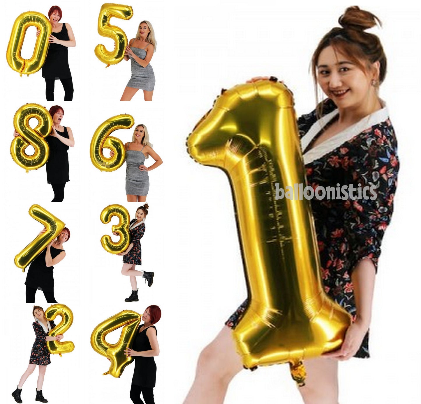 Number 4 Gold Foil Balloon 40 Inches