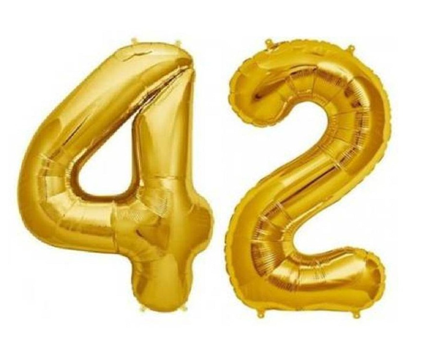 Number 42 Gold Foil Balloon 16 Inches