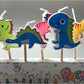 Dinosaur Birthday Candle for Dino Theme Party - Pack of 5