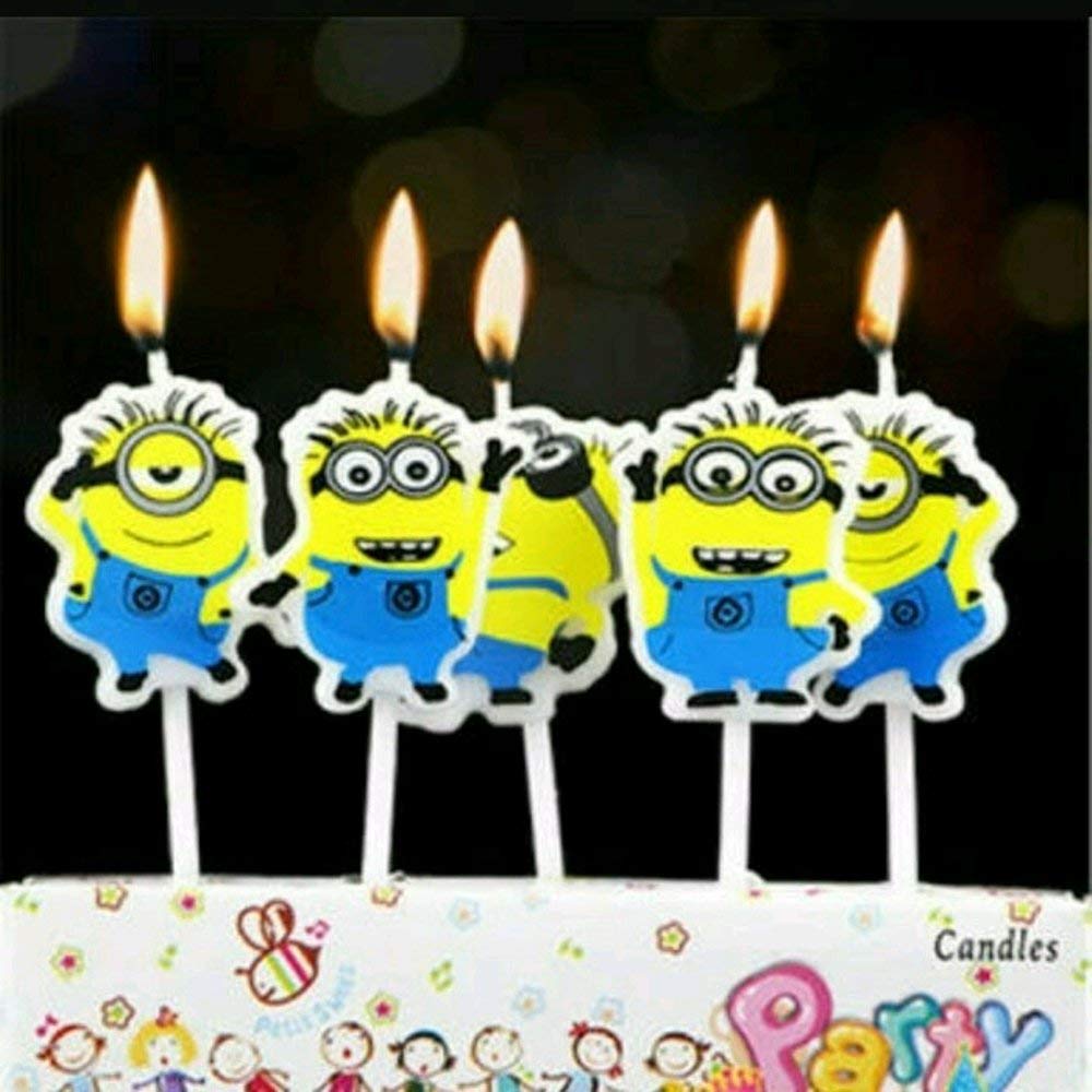 Minion Theme Birthday Candle for Minion Theme Party - Pack of 5