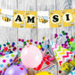 HoneyBee Theme I Am Six 6th Birthday Banner for Photo Shoot Backdrop and Theme Party