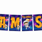 Space Theme I Am Six 6th Birthday Banner for Photo Shoot Backdrop and Theme Party