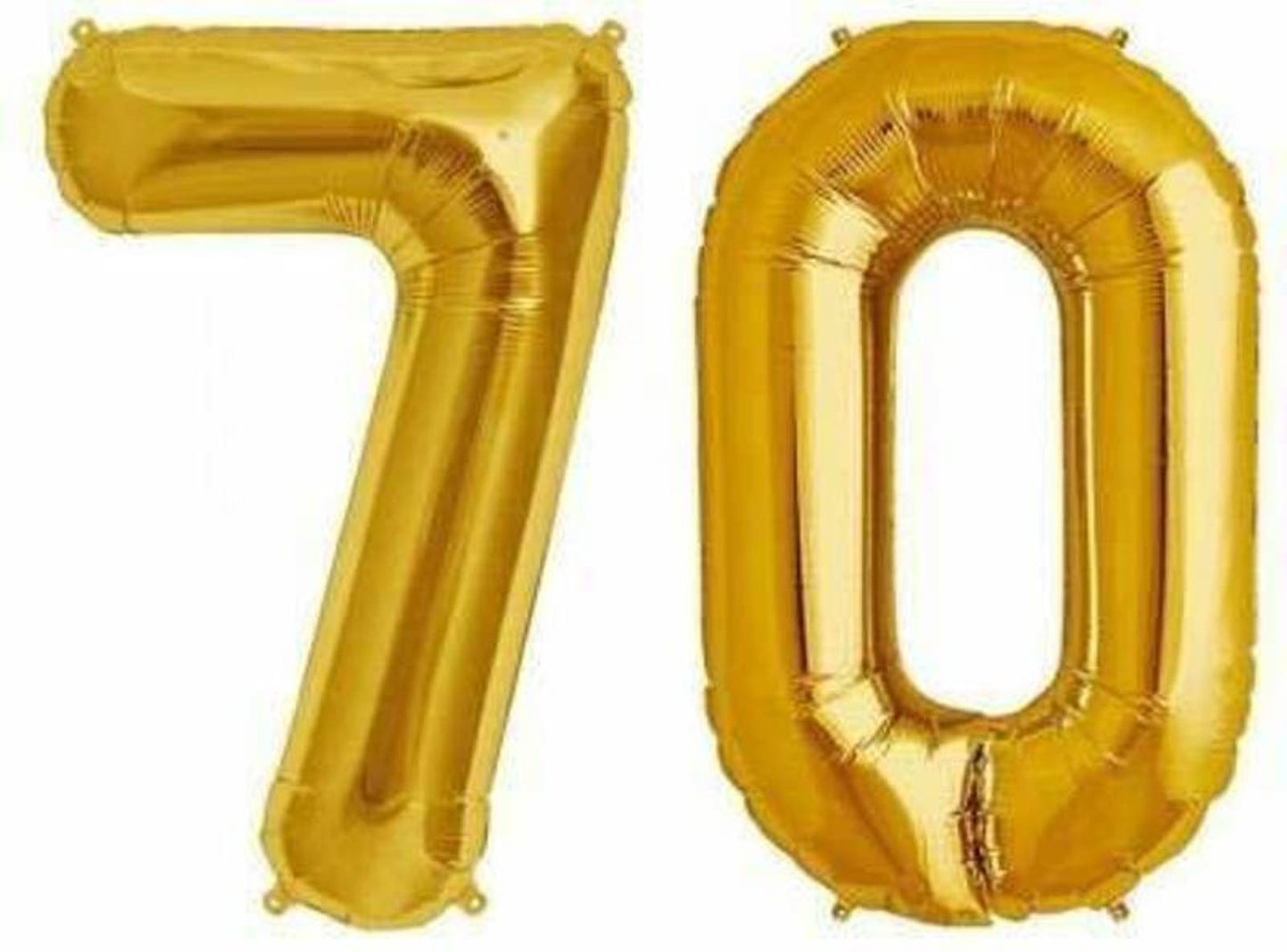 Number 70 Gold Foil Balloon 16 Inches