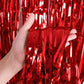 Red Foil Curtains Pack of 2 Nos for Birthday Decoration Photo Booth Props Backdrop Baby Shower Bachelorette Party Decorations 3*6 Feet Each