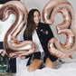 Number 6 Rose Gold Foil Balloon 40 Inches