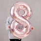 Number 8 Rose Gold Foil Balloon 40 Inches