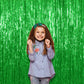 Green Foil Curtains Pack of 2 Nos for Birthday Decoration Photo Booth Props Backdrop Baby Shower Bachelorette Party Decorations 3*6 Feet Each