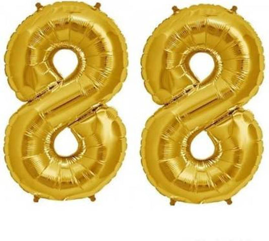 Number 88 Gold Foil Balloon 16 Inches