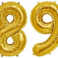 Number 89 Gold Foil Balloon 16 Inches