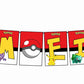 Pokemon I Am Eight 8th Birthday Banner for Photo Shoot Backdrop and Theme Party