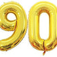 Number 90 Gold Foil Balloon 16 Inches