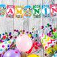 Baby Bus Theme I Am Nine 9th Birthday Banner for Photo Shoot Backdrop and Theme Party