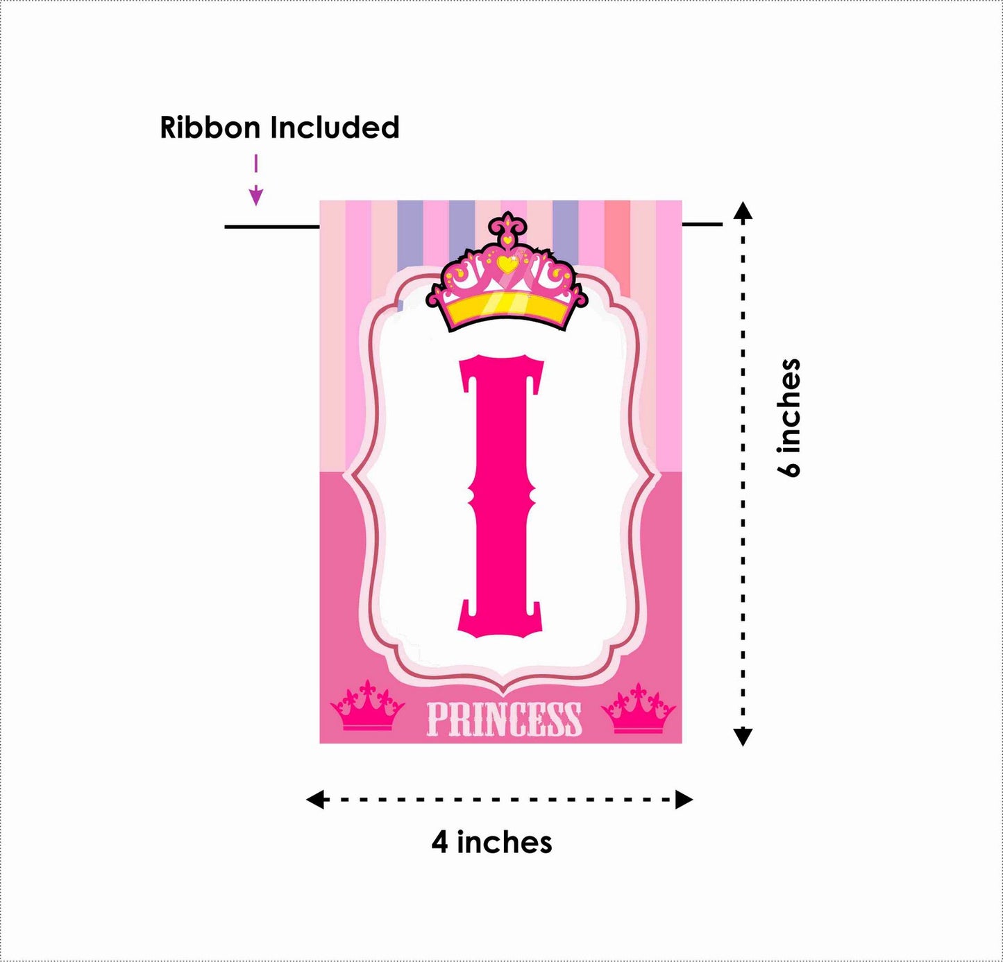 Princess Theme I Am Two 2nd Birthday Banner for Photo Shoot Backdrop and Theme Party