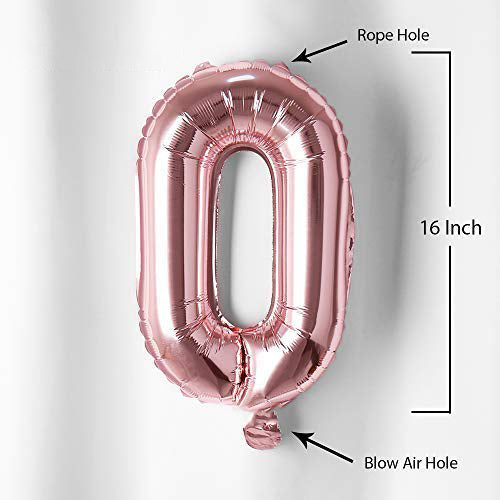 Number 9 Rose Gold Foil Balloon 16 Inches - Balloonistics