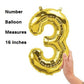 Cheers to 1 Birthday Foil Balloon Combo Party Decoration for Anniversary Celebration 16 Inches