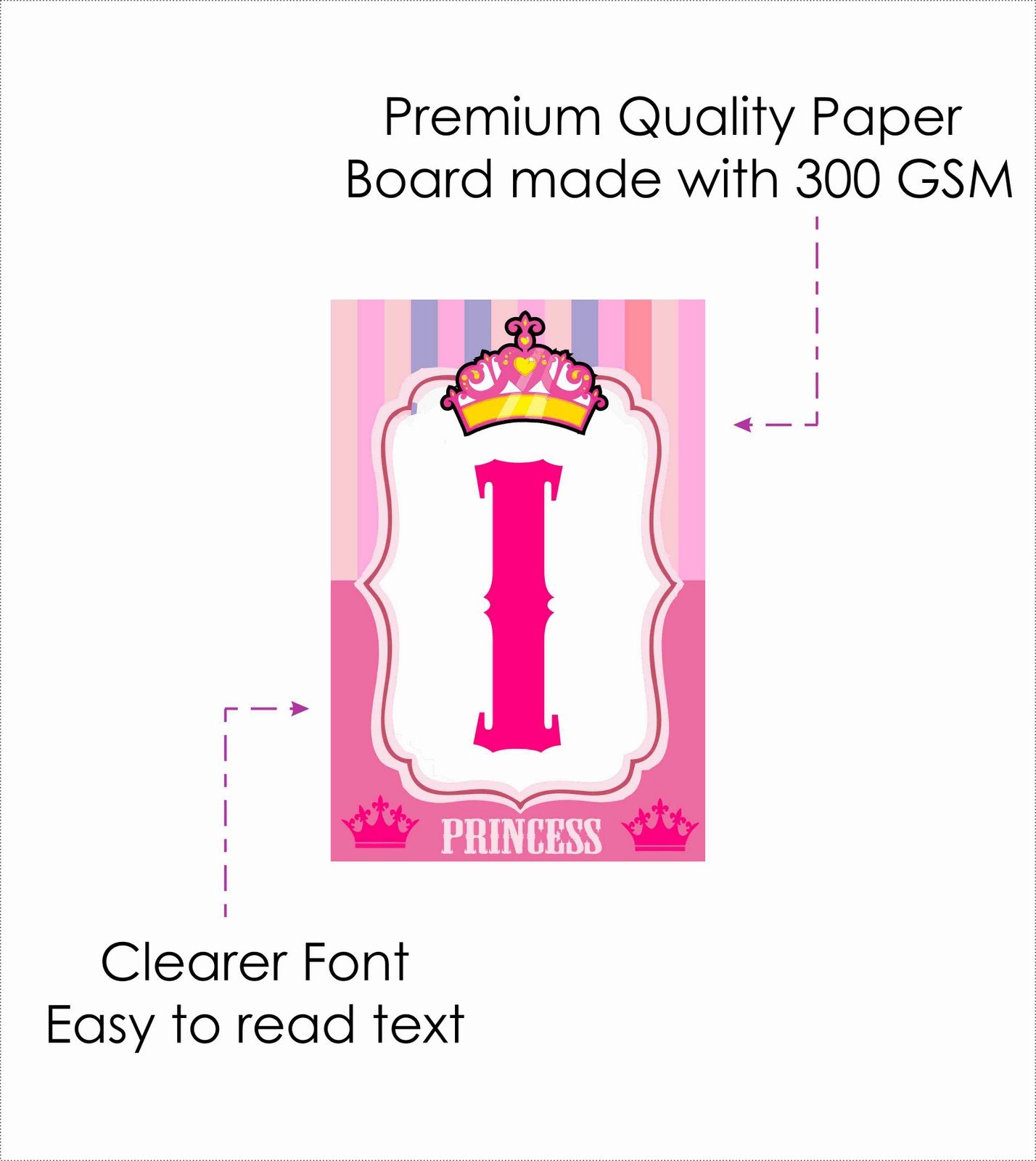 Princess Theme I Am Eight 8th Birthday Banner for Photo Shoot Backdrop and Theme Party