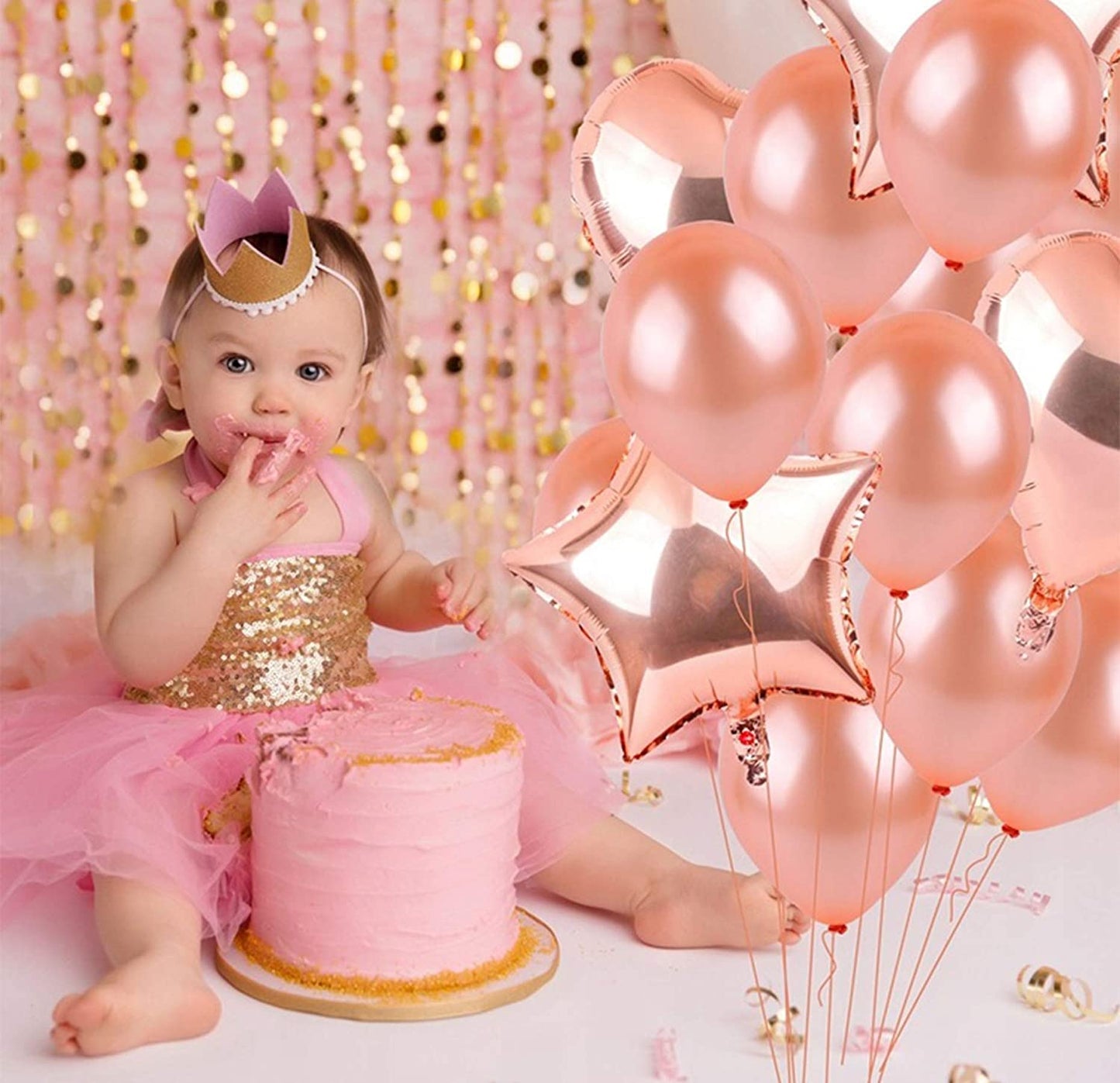 Number 5 Rose Gold Foil Balloon 16 Inches - Balloonistics