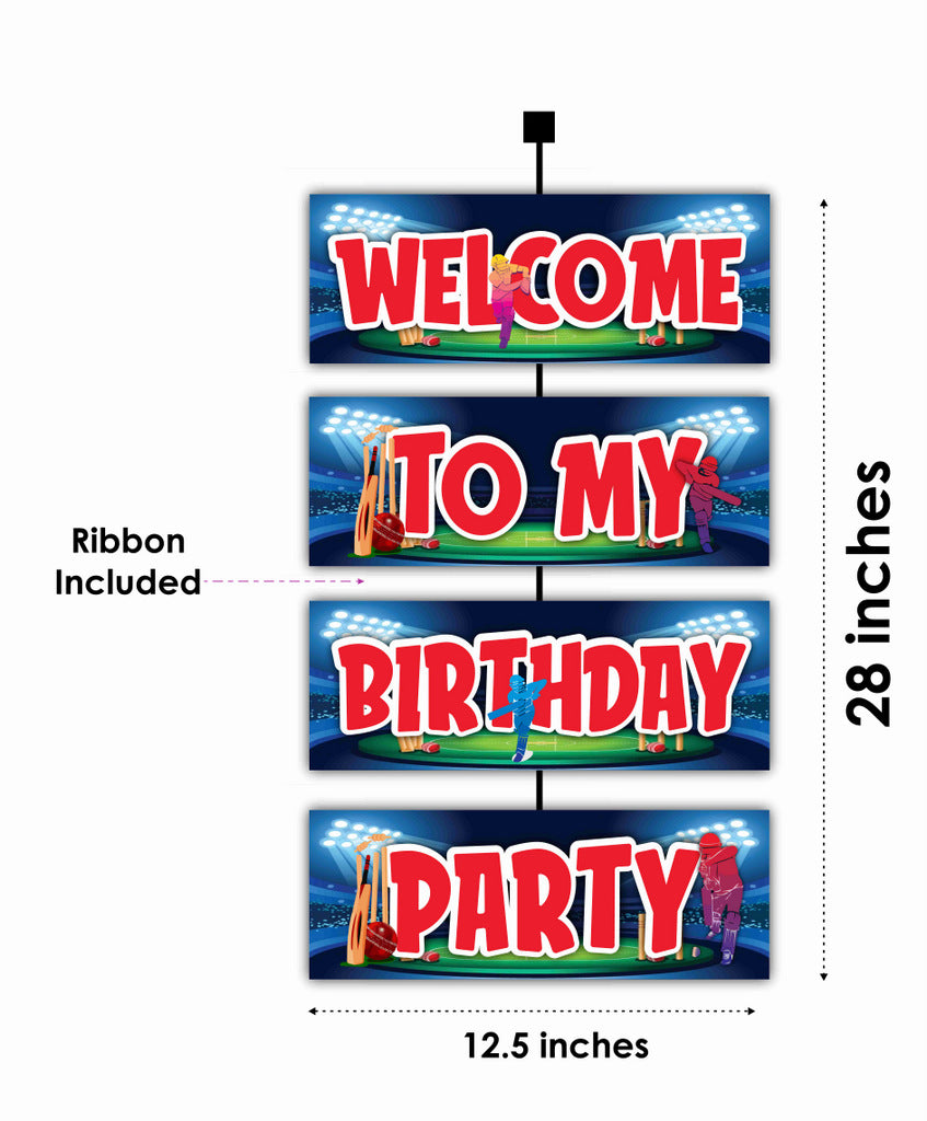 Cricket Theme Welcome Board Welcome to My Birthday Party Board for Door Party Hall Entrance Decoration Party Item for Indoor and Outdoor 2.3 feet