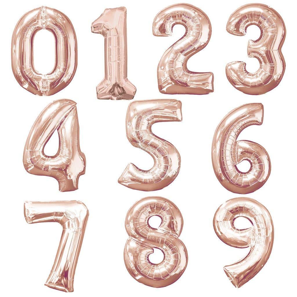 Number 6 Rose Gold Foil Balloon 16 Inches - Balloonistics