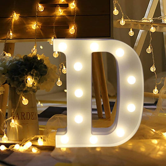 Alphabet D LED Marquee Light Sign for Birthday Party Family Wedding Decor Walls Hanging