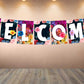 Floral Theme Welcome Banner for Party Entrance Home Welcoming Birthday Decoration Party Item