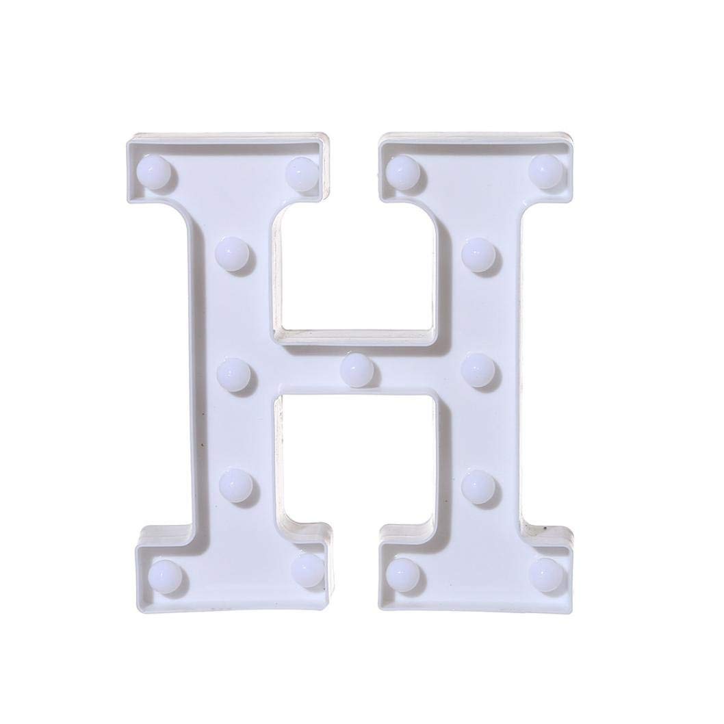 Alphabet H LED Marquee Light Sign for Birthday Party Family Wedding Decor Walls Hanging