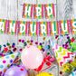 Happy Birthday Wanderlust Birthday Decoration Hanging and Banner for Photo Shoot Backdrop and Theme Party
