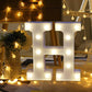 Alphabet H LED Marquee Light Sign for Birthday Party Family Wedding Decor Walls Hanging