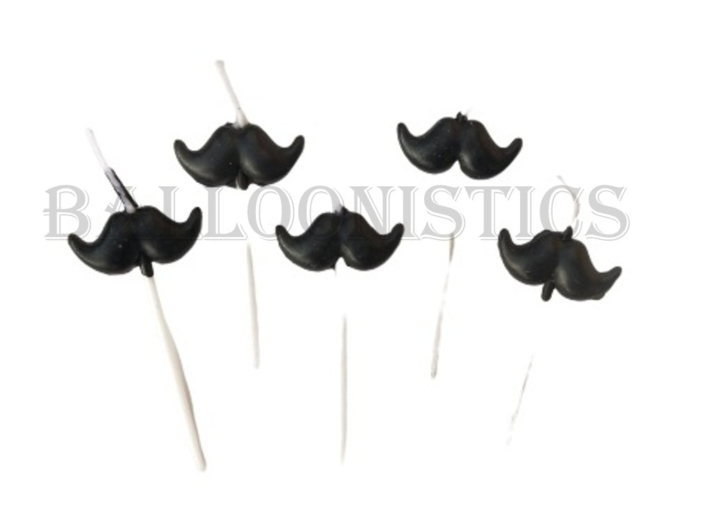 Littleman Moustache Design Birthday Candle for Little Man Theme Party - Pack of 5