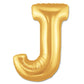 Alphabet J Gold Foil Balloon 16 Inches