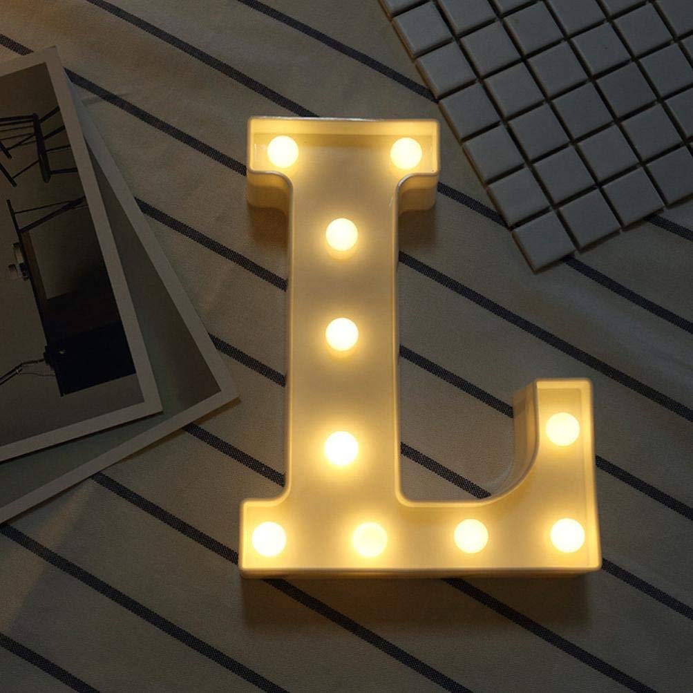 Alphabet L LED Marquee Light Sign for Birthday Party Family Wedding Decor Walls Hanging